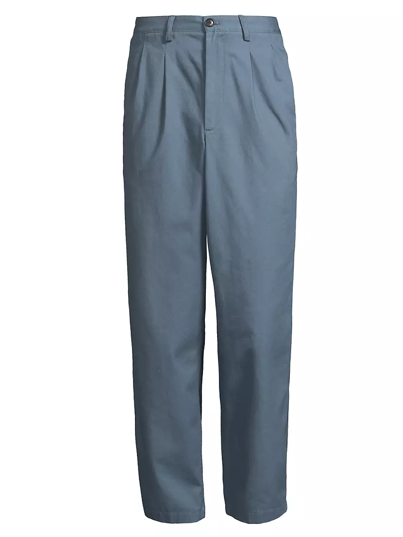 Cotton Double-Pleat Pants Noah