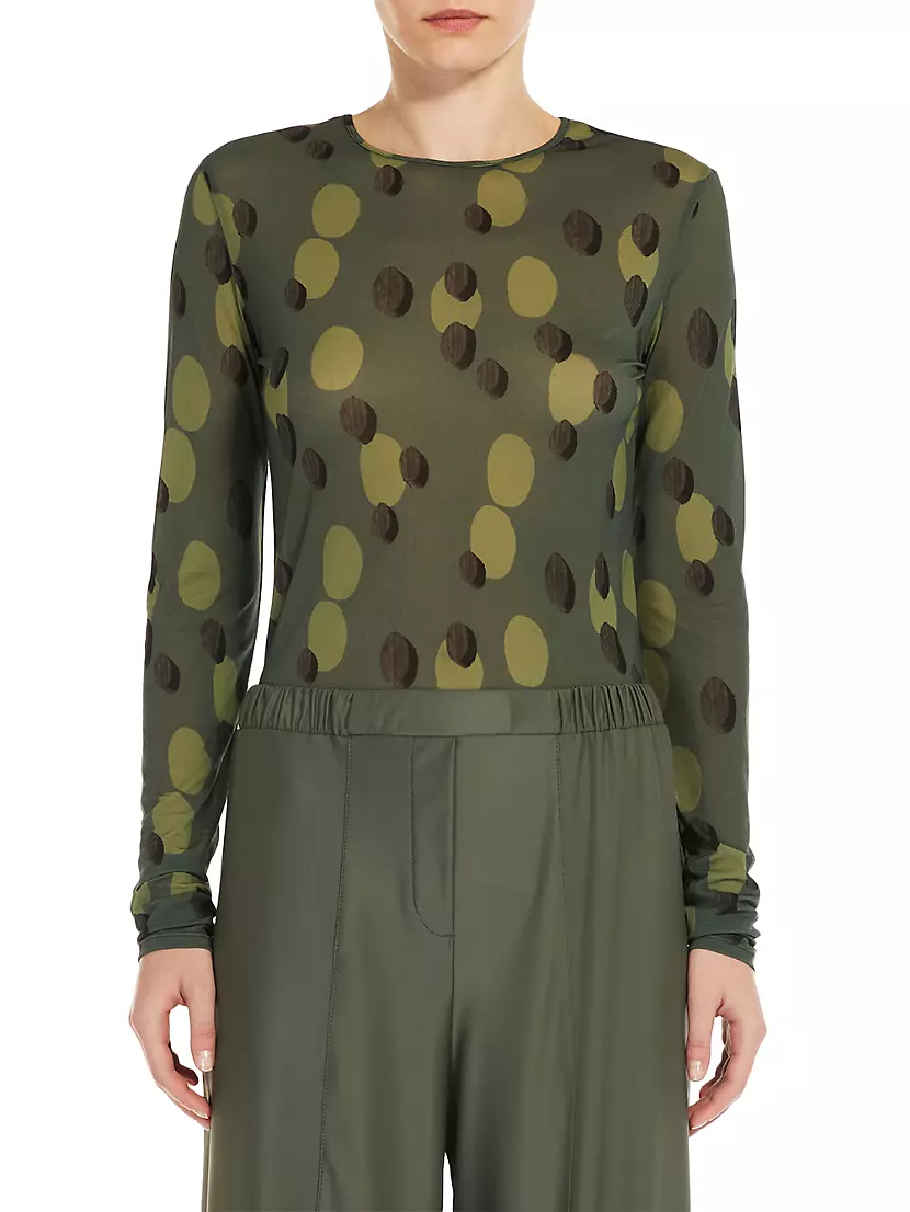 Женская Блузка Max Mara Cappa Printed Knit Top Max Mara