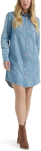 Женское Повседневное Платье Wrangler Д Denim Shirt Dress Wrangler