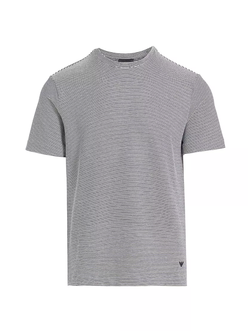 Мужская Футболка Emporio Armani Стрипed Cotton-Blend Emporio Armani