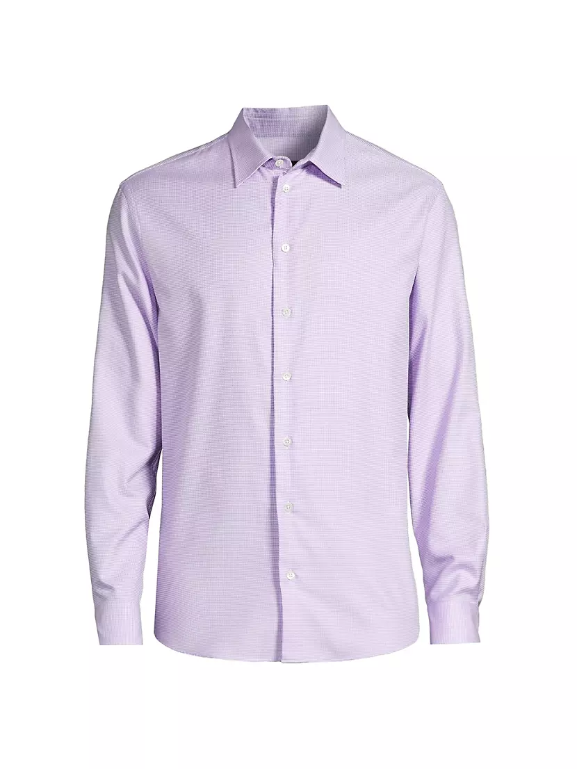 Мужская Повседневная рубашка Emporio Armani Micro Button-Up Emporio Armani