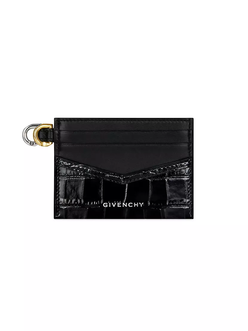 Кардхолдер Givenchy Voyou в коже с эффектом крокодила Givenchy