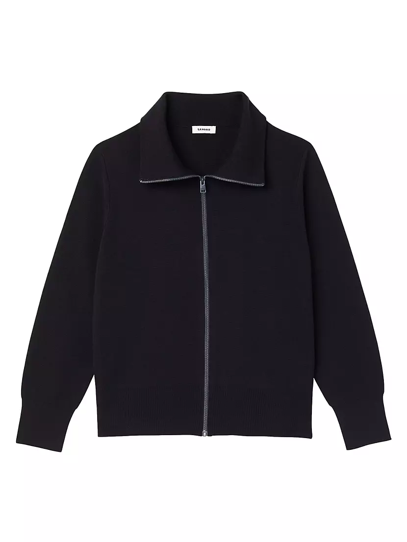 Мужской Кардиган Sandro Zip-Up Wool Sandro