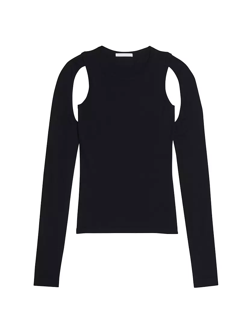 Женский Свитер Helmut Lang Cotton Cut-Out Crewneck Helmut Lang