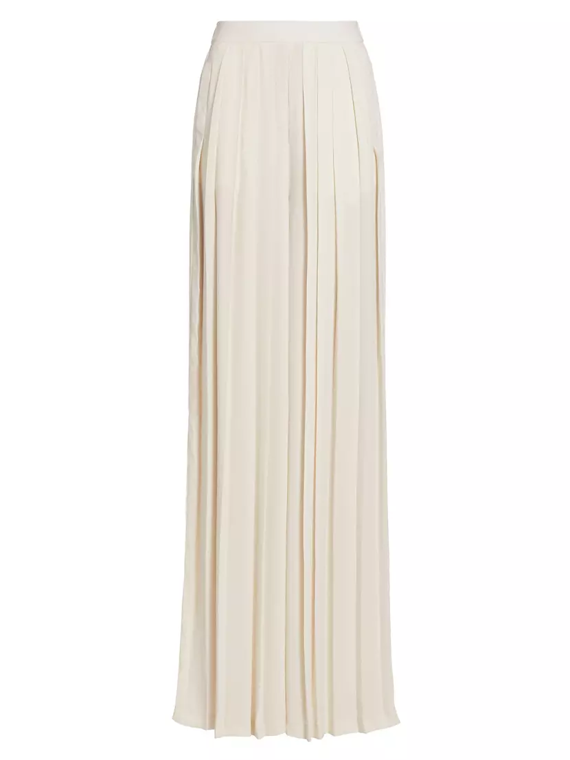 Hal Pleated Wide-Leg Pants Ramy Brook