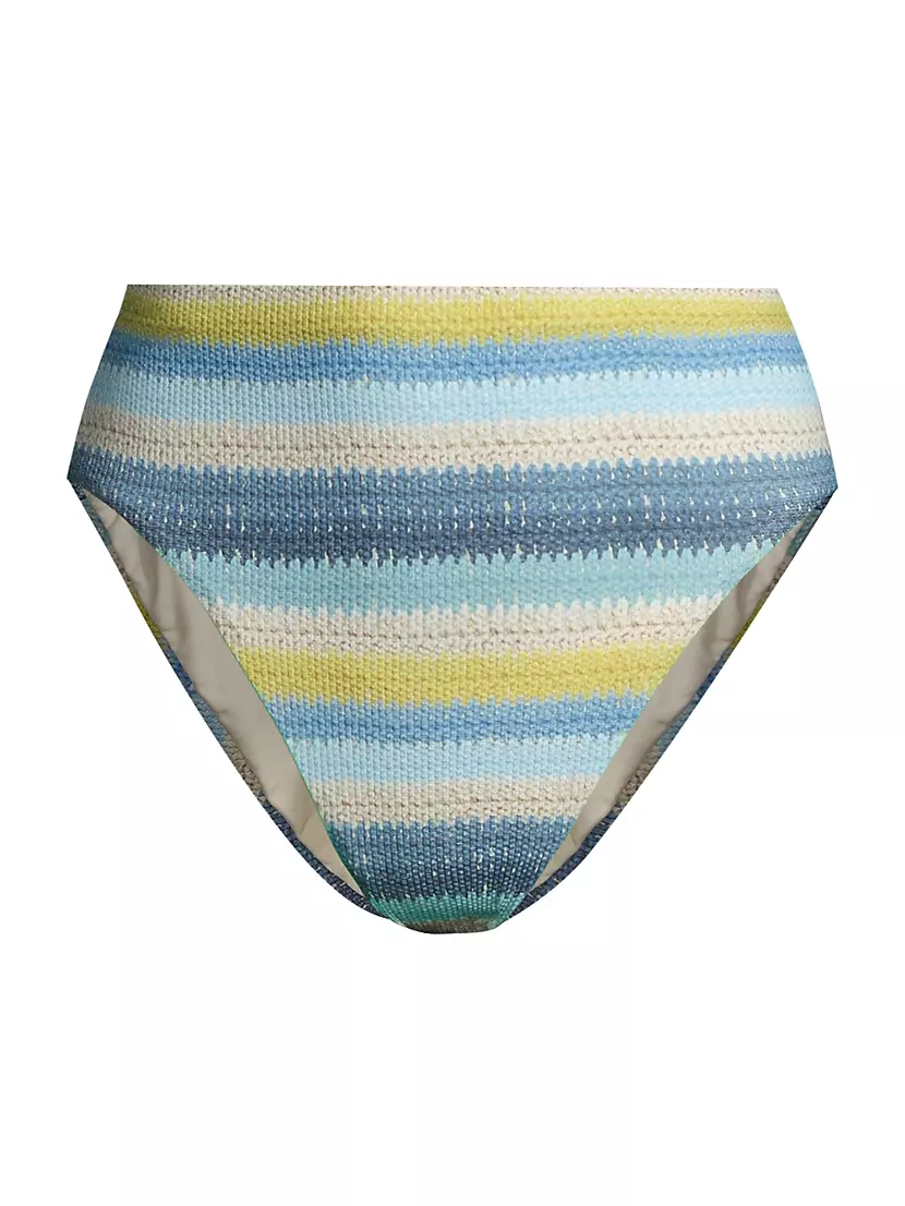 Lyra Striped High-Waist Bottom Robin Piccone