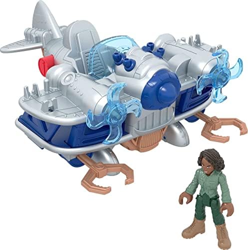 Fisher-Price Imaginext Jurassic World Dominion Kayla Watts Figure & Toy Plane, Air Tracker with Projectiles for Preschool Kids Ages 3+ Years Fisher-Price