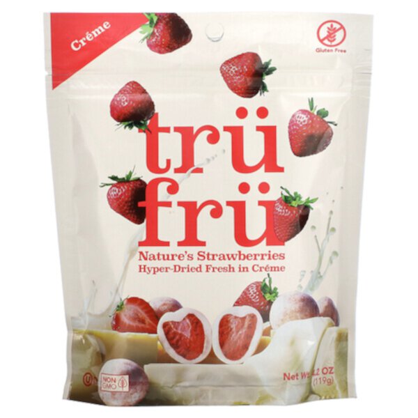 Nature's Strawberries, Creme, 4.2 oz (Унции) (119 g) Tru Fru