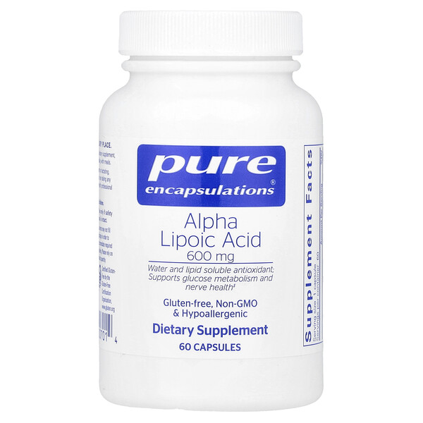 Alpha Lipoic Acid, 600 mg, 60 Capsules (Капсулы) Pure Encapsulations