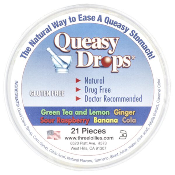 Queasy Drops®, Assorted Flavors, 21 Pieces Preggie