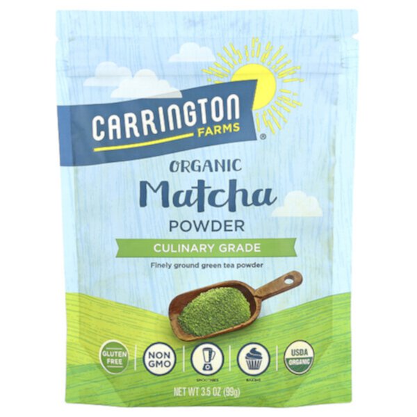 Organic Matcha Powder (Порошок), 3.5 oz (Унции) (99 g) Carrington Farms