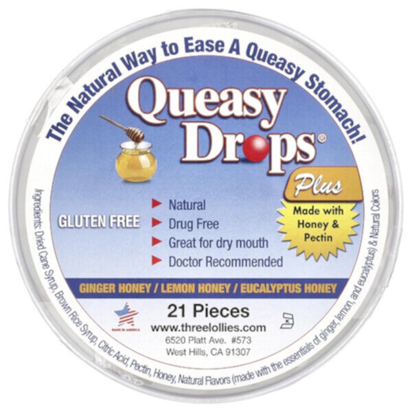 Queasy Drops® Plus, Assorted Flavors, 21 Pieces Preggie