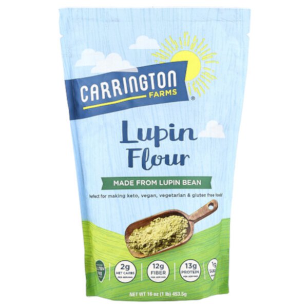 Lupin Flour, 16 oz (Унции) (453.5 g) Carrington Farms