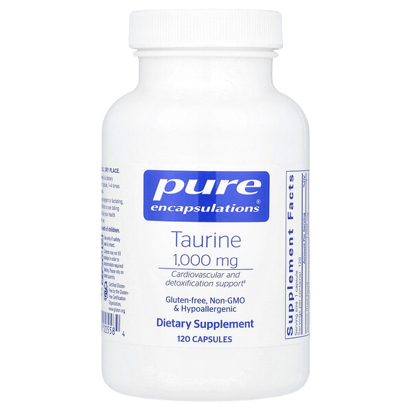 Taurine, 1,000 mg, 120 Capsules (Капсулы) Pure Encapsulations