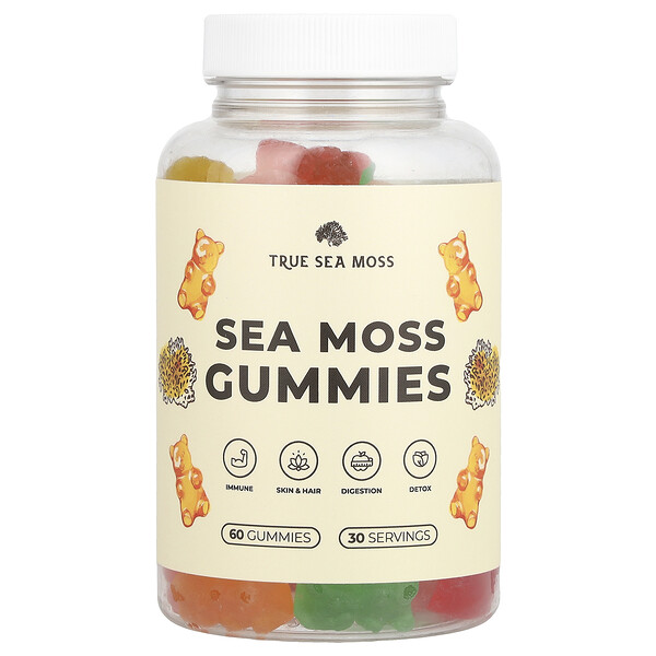 Sea Moss Gummies, 60 Gummies True Sea Moss