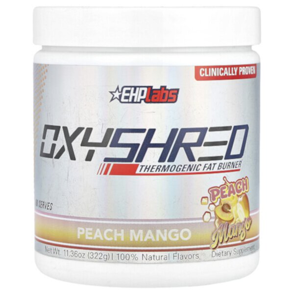 OxyShred, Thermogenic Fat Burner, Peach Mango, 11.36 oz (322 g) EHPlabs