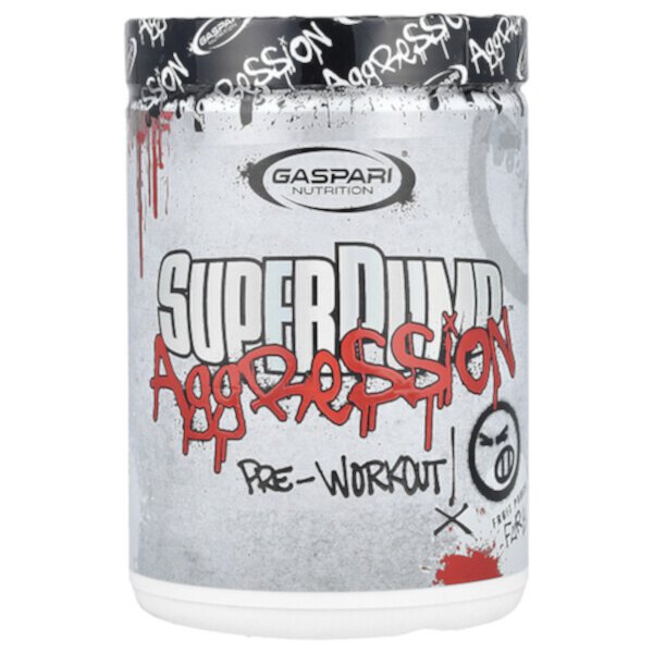 SuperPump Aggression™ Pre-Workout, Fruit Punch Fury, 360 g Gaspari Nutrition