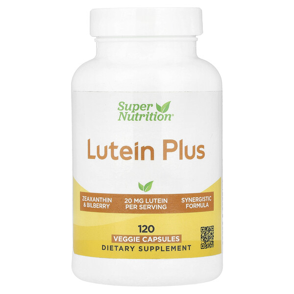 Lutein Plus, 20 mg, 120 Veggie Capsules (Капсулы на растительной основе) Super Nutrition