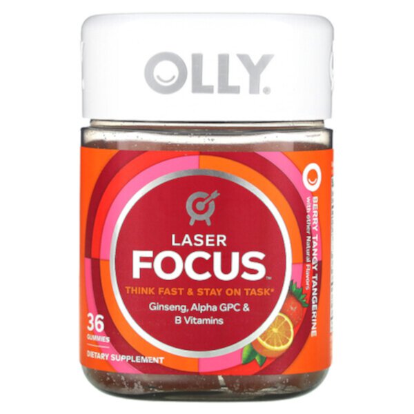 Laser Focus Gummies (Жевательные конфеты), Berry Tangy Tangerine, 36 Gummies OLLY