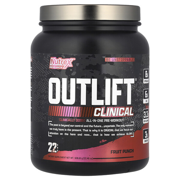 Outlift® Clinical, Fruit Punch, 22.46 oz (636.61 g) Nutrex Research