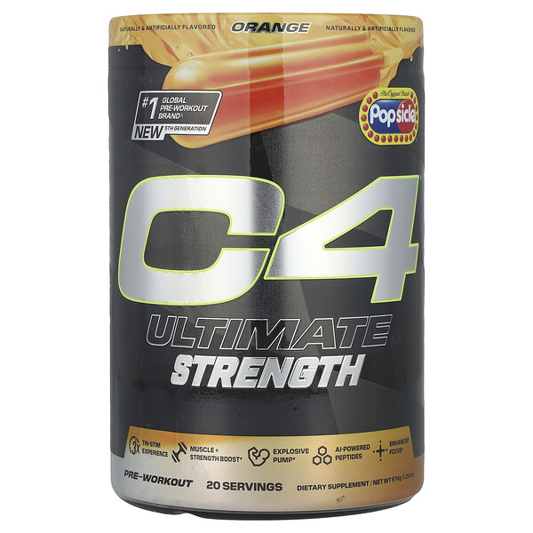 C4 Ultimate Strength, Pre-Workout, Orange Popsicle®, 1.26 lbs (574 g) Cellucor