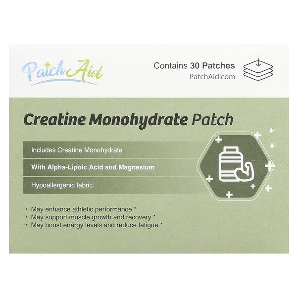 Creatine Monohydrate Patch, 30 Patches PatchAid