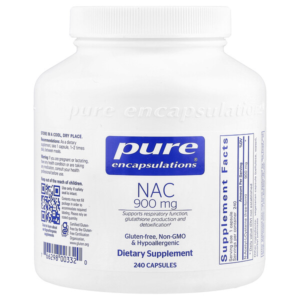 NAC , 900 mg, 240 Capsules (Капсулы) Pure Encapsulations