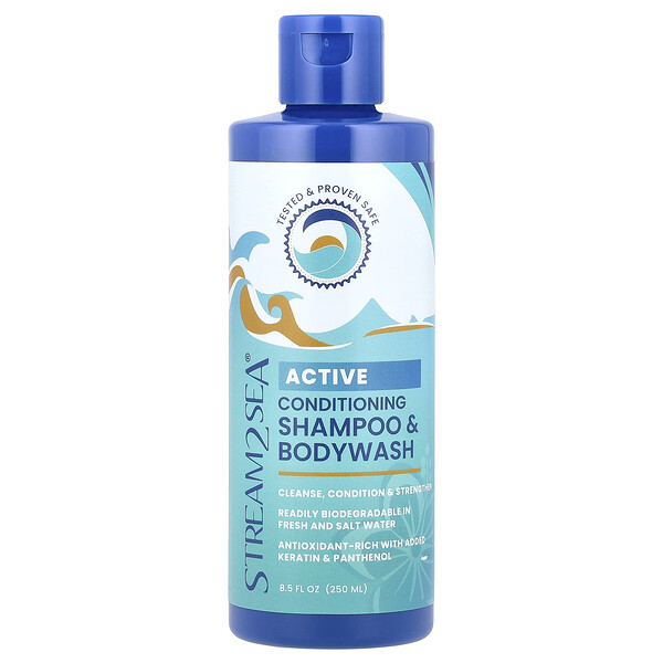 Active Conditioning Shampoo & Body Wash, 8.5 fl oz (250 ml) Stream2Sea