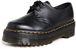 Dr. Martens Unisex 1461 Quad Leather Platform Shoes, Black Polished Smooth, 13 US Women/12 US Men Dr. Martens