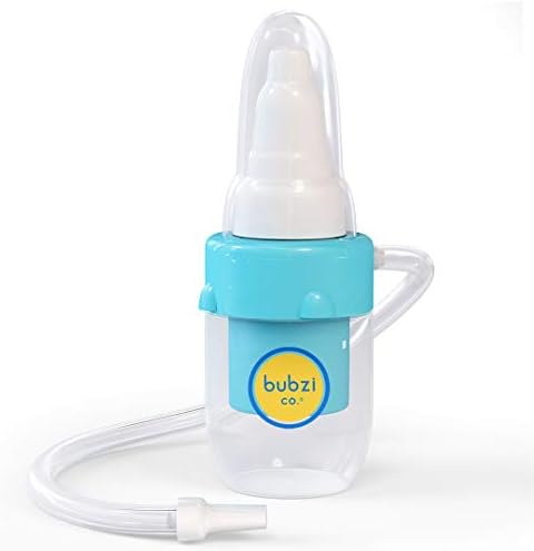 Bubzi Co Quick-Relief Baby Nasal Aspirator, Baby Nose Sucker for Baby, No Filters Required, Safe, BPA Free, Soft Tip Newborn Booger Sucker, Manual Nose Cleaner Bubzi Co