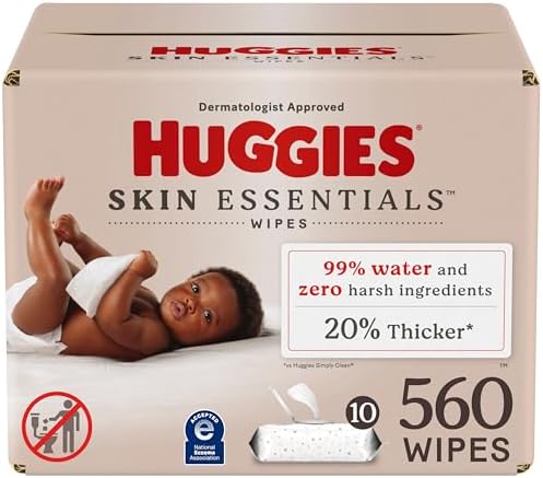 Гипоаллергенные детские влажные салфетки Skin Essentials, 99% воды, 112 шт. Huggies