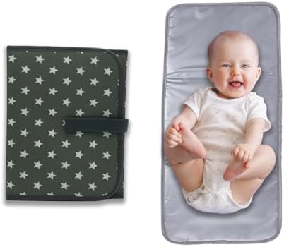 Portable Changing Pad, Portable Diaper Changing Pad for Newborn in 0-12 Months, Waterproof Changing Mat, Foldable Changing Pad Liner That Newborn Essentials Must Haves, Travel Baby Changing Mat Rose Spaces