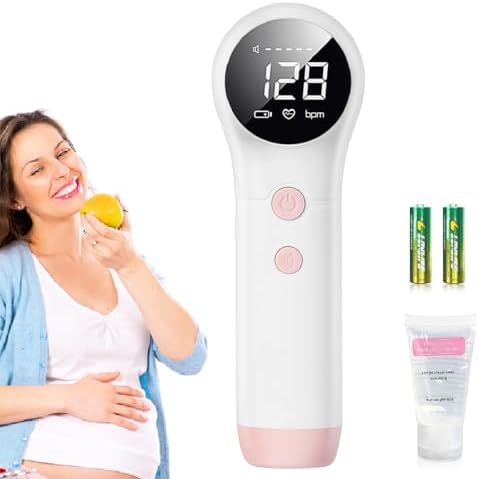 Baby Monitor Heartbeat Pregnancy Accessories Pocket Portable Doppler Fetal Heart Rate Monitor Easy to Use at Home-F1 Naboet