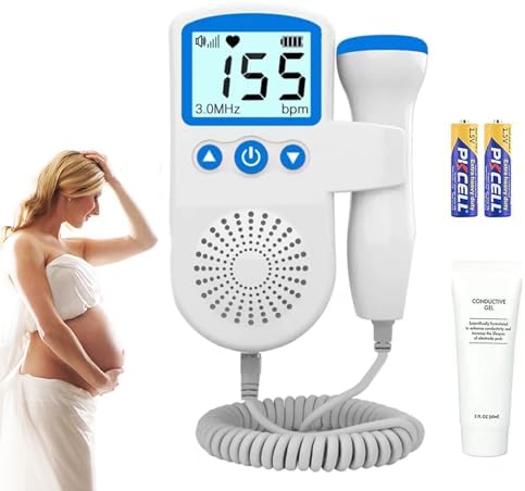 Baby Monitor Heartbeat Pregnancy Accessories Pocket Portable Doppler Fetal Heart Rate Monitor Easy to Use at Home-Nj1 Naboet