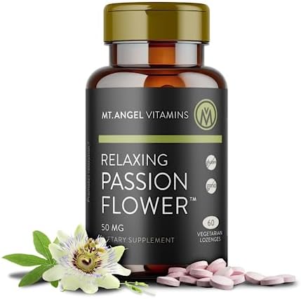 Mt. Angel Vitamins - Relaxing Passion Flower Extract Great Tasting Herbal Lozenge (Passiflora incarnata) - Highly Bio Available 4:1 Extract - 60 Count Mt. Angel Vitamins