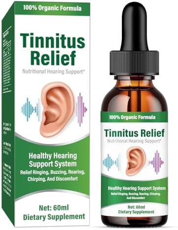 Tinnitus Relief for Ringing Ears,Ringing Relief Drops (Капли)-Ear Wax Removal,Natural Herbal Formula Tinnitus Oil Effectively Relieve Earache,Itching & Improve Hearing,60ml,Green TUHIMO