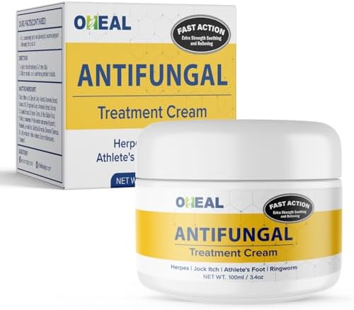 Antifugal Cream for Ringworm Jock Itch - Anti Fungal Skin Treatment of Ringworm Athletes Foot and Jock Itch 100ml OHEAL