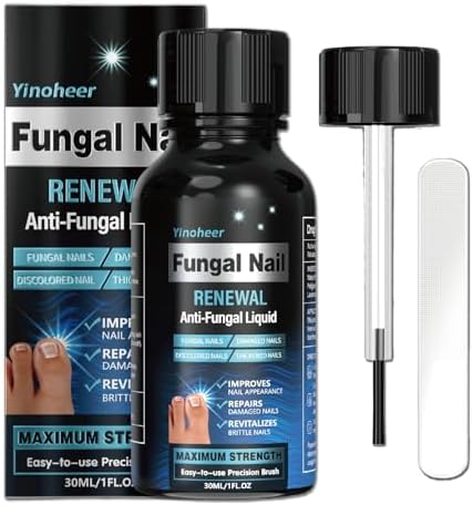 Toenail Fungus Treatment, Nail Fungus Treatment for Toenail, Nail Repair Solution, Fingernails Renewal Liquid (Жидкость) For Damaged & Discoloration Nail, Nail Fungus Treatment, Safely and Gently - 30ML (1 FLOZ) Yinoheer