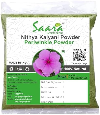 LDM HERBAL FRESH Nithya Kalyani Powder, 50g, Periwinkle Powder, Sadabahar Powder, Catharanthus Roseus, Old Maid Flower, Annual Vinca, Madagascar Powder, (pack of 1 x 50g) Generic