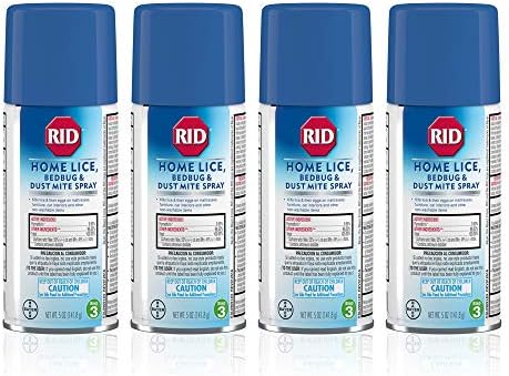 Rid Home Lice, Bedbug And Dust Mite Spray - 5 Ounces (Value Pack of 4) RID