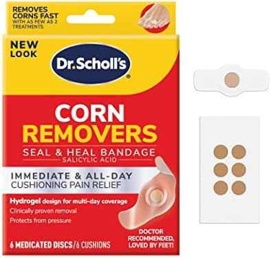 Dr. Scholl's Corn REMOVERS Seal & Heal Bandage with Hydrogel Technology, 18 ct, Removes Corns Fast and Provides Cushioning Protection Against Shoe Pressure and Friction for All-Day Pain Relief Dr. Scholl's