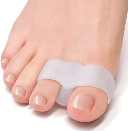 Welnove Pack of 12 Bunion Corrector, Toe Separators with 2 Loops, Big Toe Spacer Suitable for Bunion and Overlapping Toe (Beige) Welnove