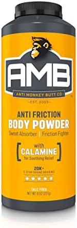 Anti Monkey Butt Body Powder for Women and Men Anti Chafing and Anti Itch Foot Powder with Calamine, Absorbs Sweat and Fights Friction, Talc Free Hypoallergenic Formula, 8 oz Anti Monkey Butt