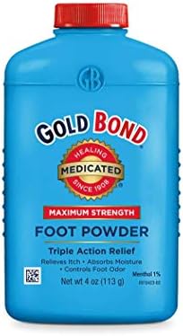 Gold Bond Medicated Foot Powder (Порошок) 4 oz (Унции)., Maximum Strength Odor Control & Itch Relief Gold Bond