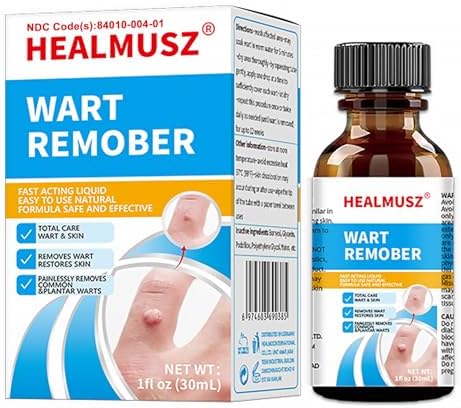 Wart Remover- Remover Natural Formula Wart Liquid (Жидкость) Designed for Warts-Wart Removal for Plantar Wart, Genital Wart, H Warts,Callus, Warts, Plantar Wart Remover for Feet(NDC Code：84010-004-01) HEALMUSZ