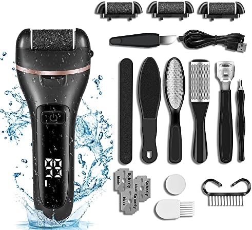 Electric Callus Remover and Foot polisher-Rechargeable-waterproof- Pedicure Set. (Black), 20 Count (Pack of 10) Generic