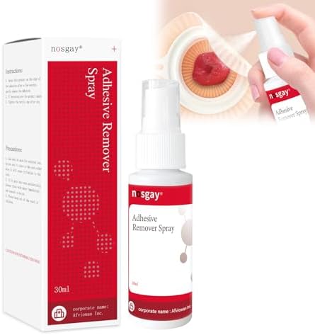 Adhesive Remover Spray for Skin,No Sting Medical Adhesive Remover for Ostomy Patients, Sensitive Skin and Bandage Removal,30 ml Nosgay