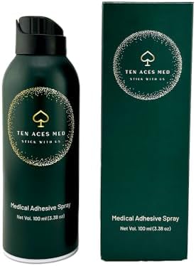 Ten Aces Medical Adhesive Spray with 360 degree spray| 100 ml (3.38 oz) | for Ostomy, Catheters, Bandages, Prostetics Ten Aces Med