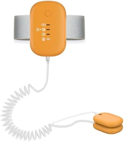 Bed Wetting Alarm for Boys Girls, Bedwetting Alarm System, USB Rechargeable, Loud Sound and Vibration, 3 Reminder Modes for Kids, Adults (Orange) ZAMKAEEVI