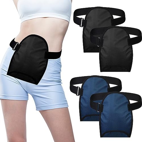 TrelaCo 4 Pcs Ostomy Bag Covers for Women Men, Waterproof Colostomy Bag Covers with Support Belt, Adjustable Portable Ostomy Pouch Covers, Ostomy Supplies, 2 Colors TrelaCo